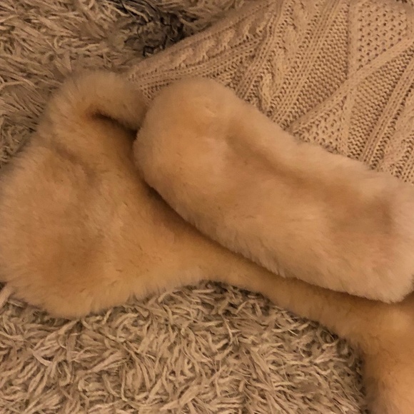 Amicale Cable Knit Faux Fur Trapper Hat - Picture 3 of 3